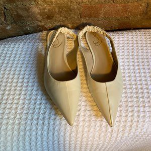 Sam Edelman Whitney Pointed Toe Slingback Flat (Modern Ivory)